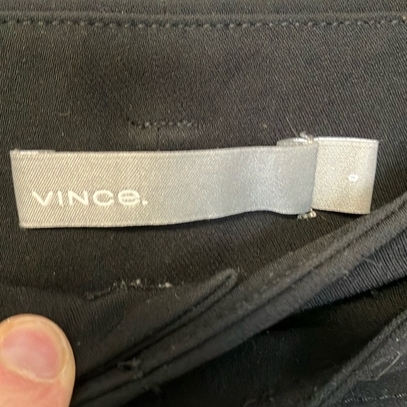 Vince Black Wide-Leg Pleated Very High Waisted Trousers Belted Pants - Picture 5 of 8